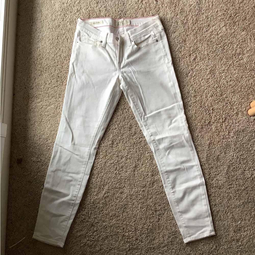 Lucky Brand “Charlie” Skinny White Jeans